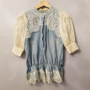 Elf Sack Lace Sleeve Top S